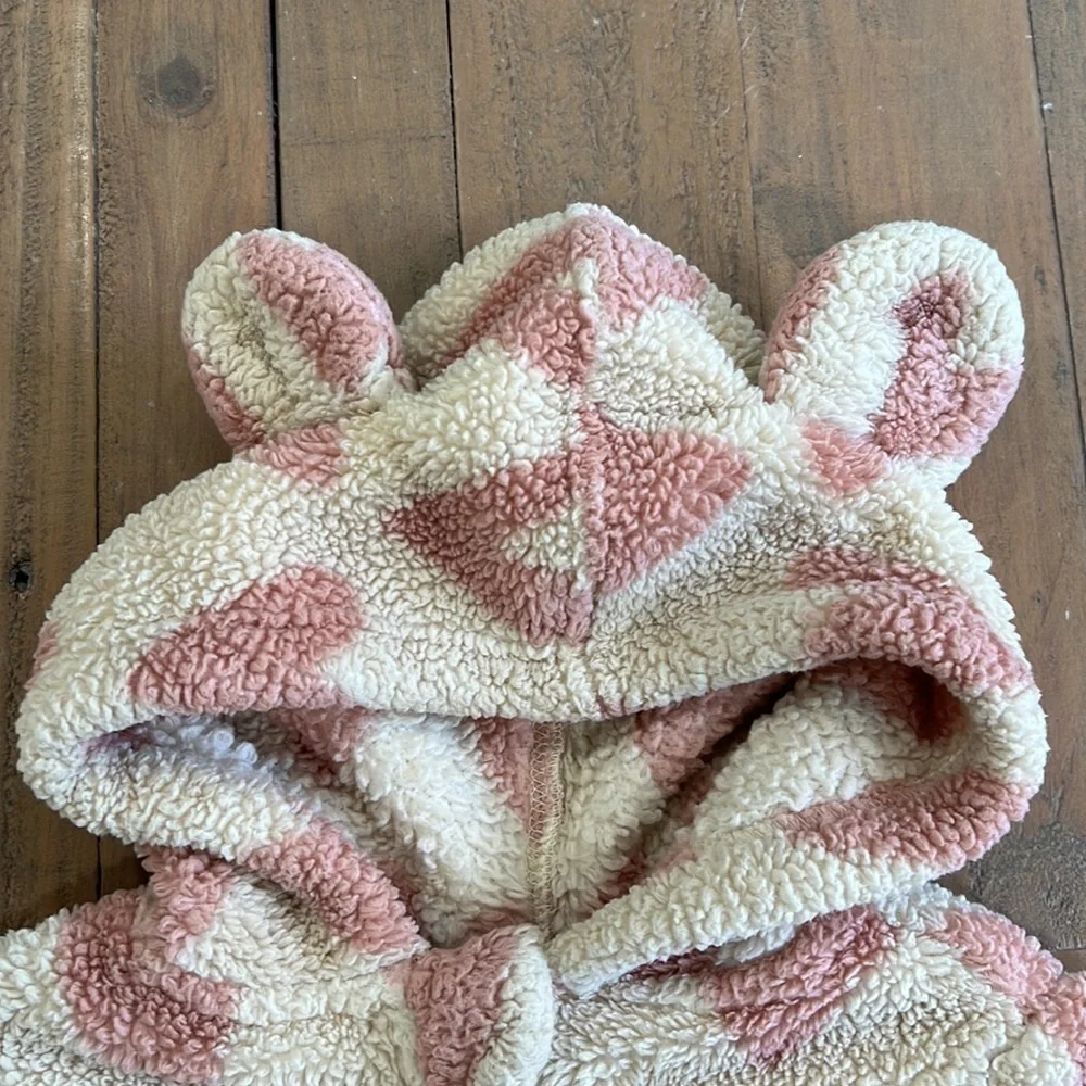 Hanna andersson heart marshmallow fleece jacket